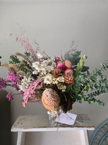 Wild Flower Crystal Jar Posy